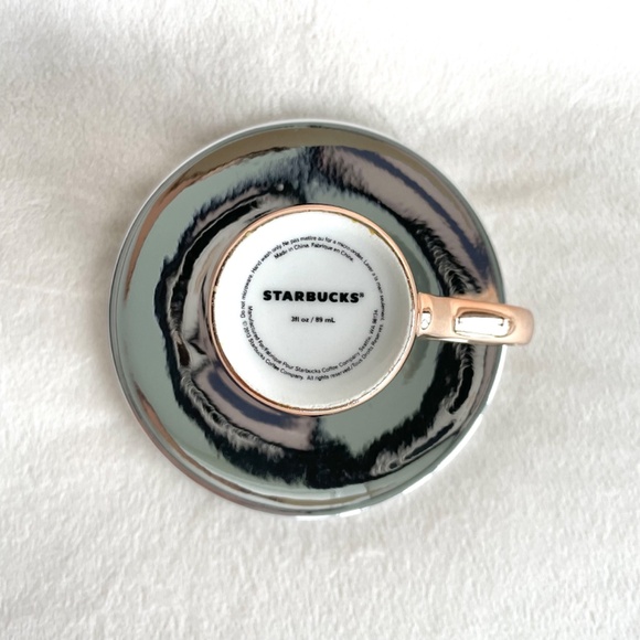 Starbucks Mirror Rose Gold Teacup/w Silver Saucer - Picture 5 of 16
